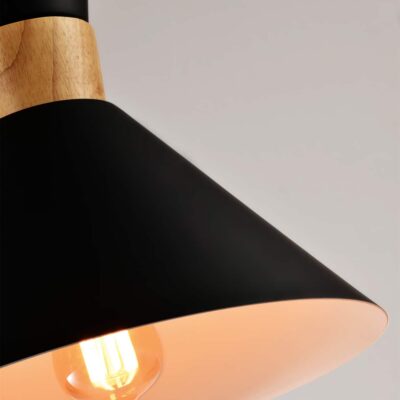 Zandloper lamp met zwarte kap