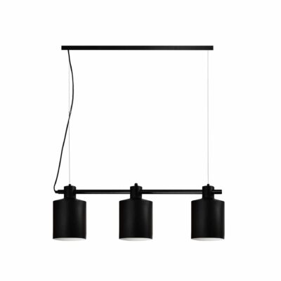 3 lichts zwarte hanglampen