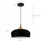 Zwarte hanglampen met een diameter van 33 cm