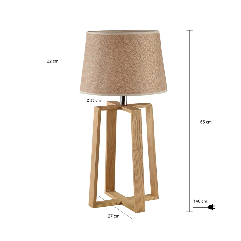 Afmetingen QUVIO Scandinavisch tafellampje