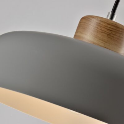 Grijs met houten kap