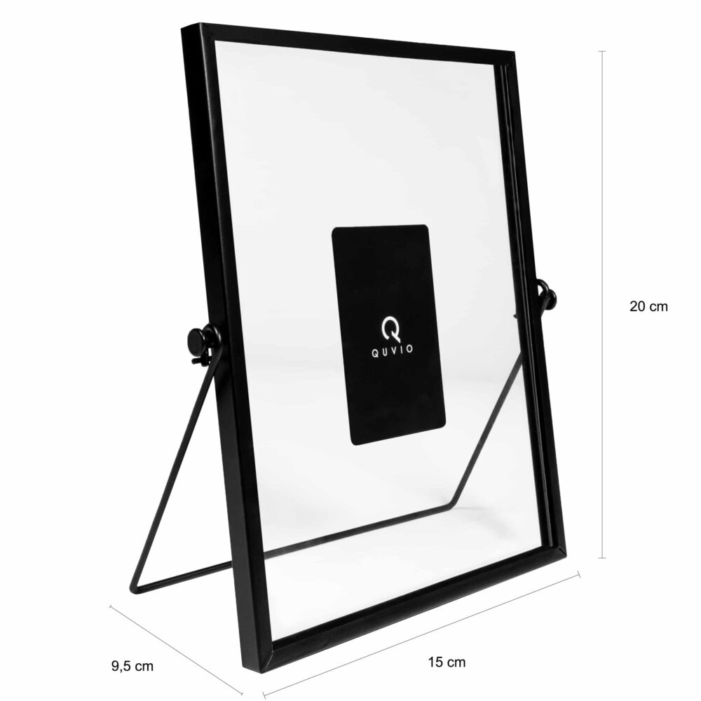 Zwart fotolijstje van 15 x 20 cm