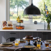 zwart fruitmand 2 laags