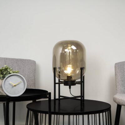 Tafellampje met zwart frame