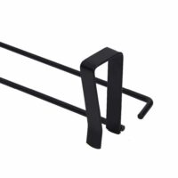 Zwarte handdoekhouder