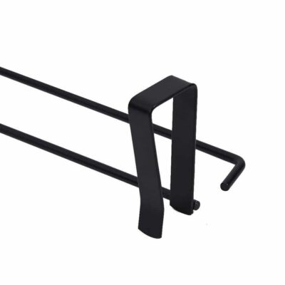 Zwarte handdoekhouder