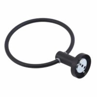 Zwart stalen handdoekring