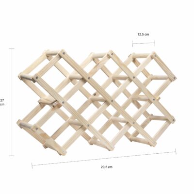 Afmetingen rek voor 10 flessen