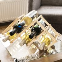 inklapbaar houten wijnrekje