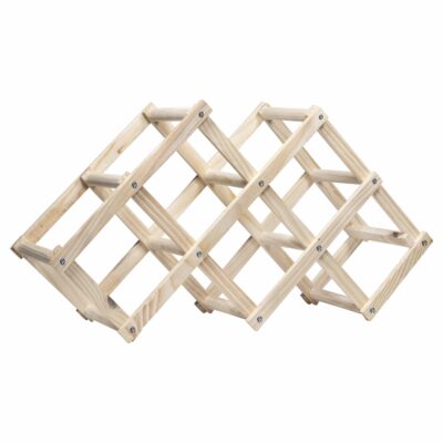 Wijnhouder van hout in kubus vormen