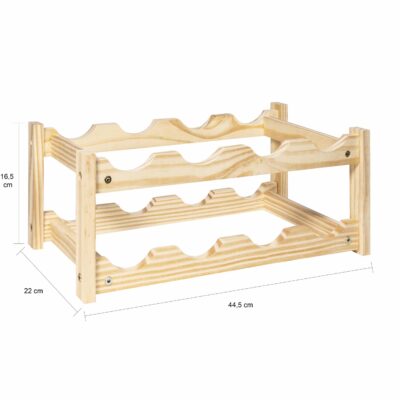 Afmetingen van houder voor 8 flessen wijn