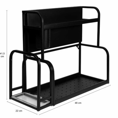 Zwart deluxe keukenrek