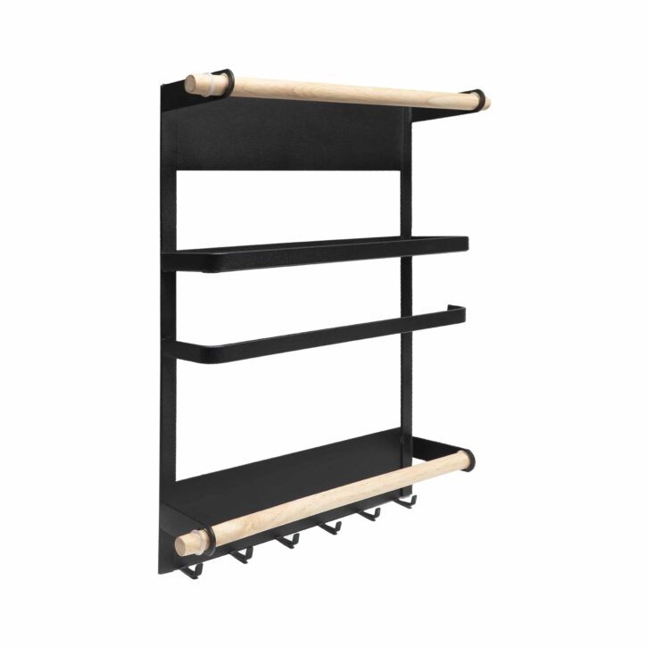 keukenrek met magneetstrip zwart