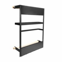 QUVIO zwart keukenrek met mageneet