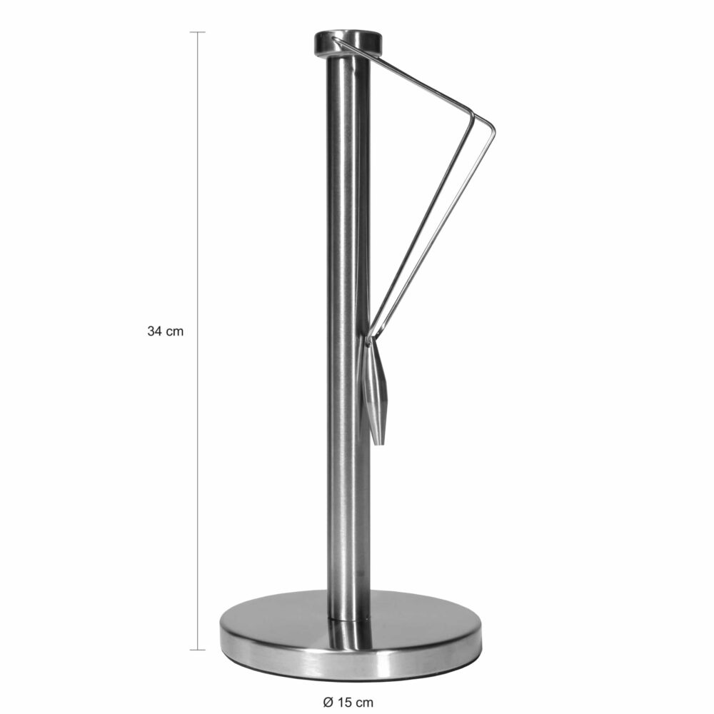 Afmetingen van de RVS keukenrolhouder