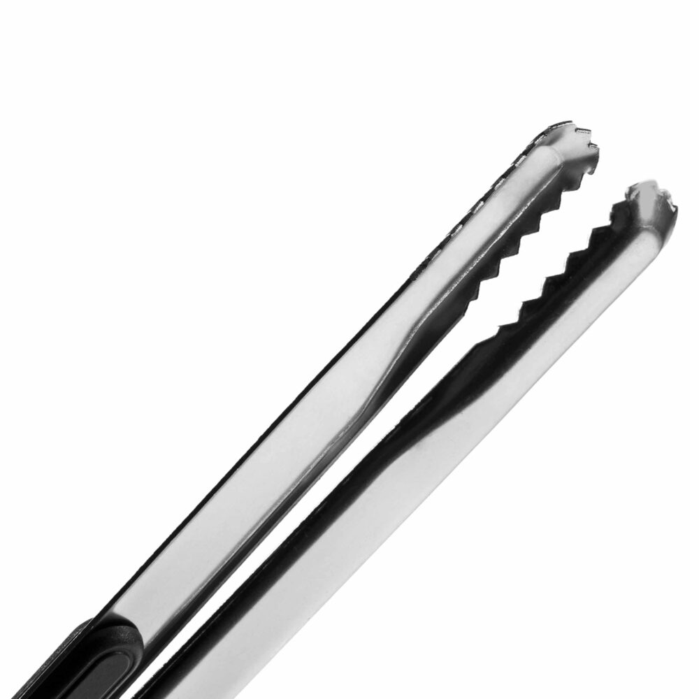 RVS keukentang met zwart handvat