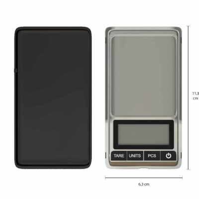 afmetingen van Klein precisie weegschaaltje