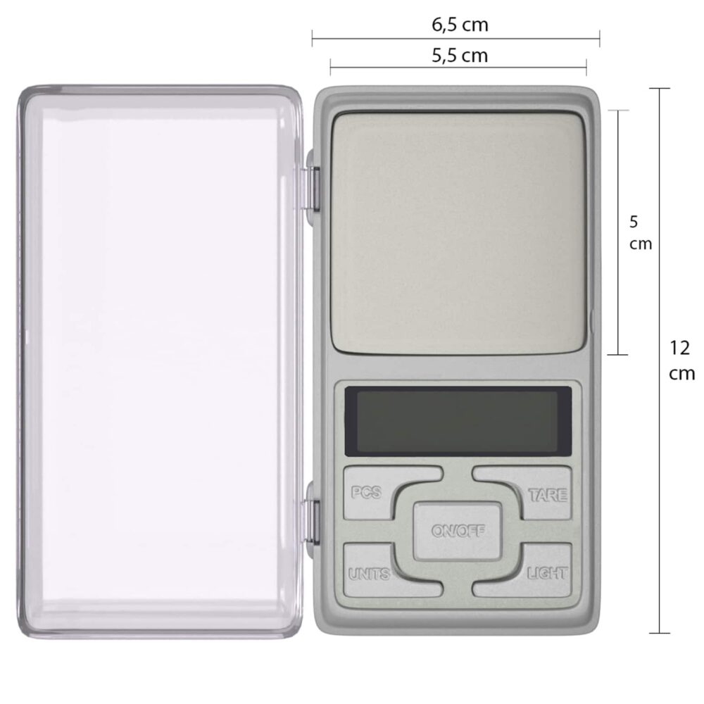afmetingen precisieweegschaal