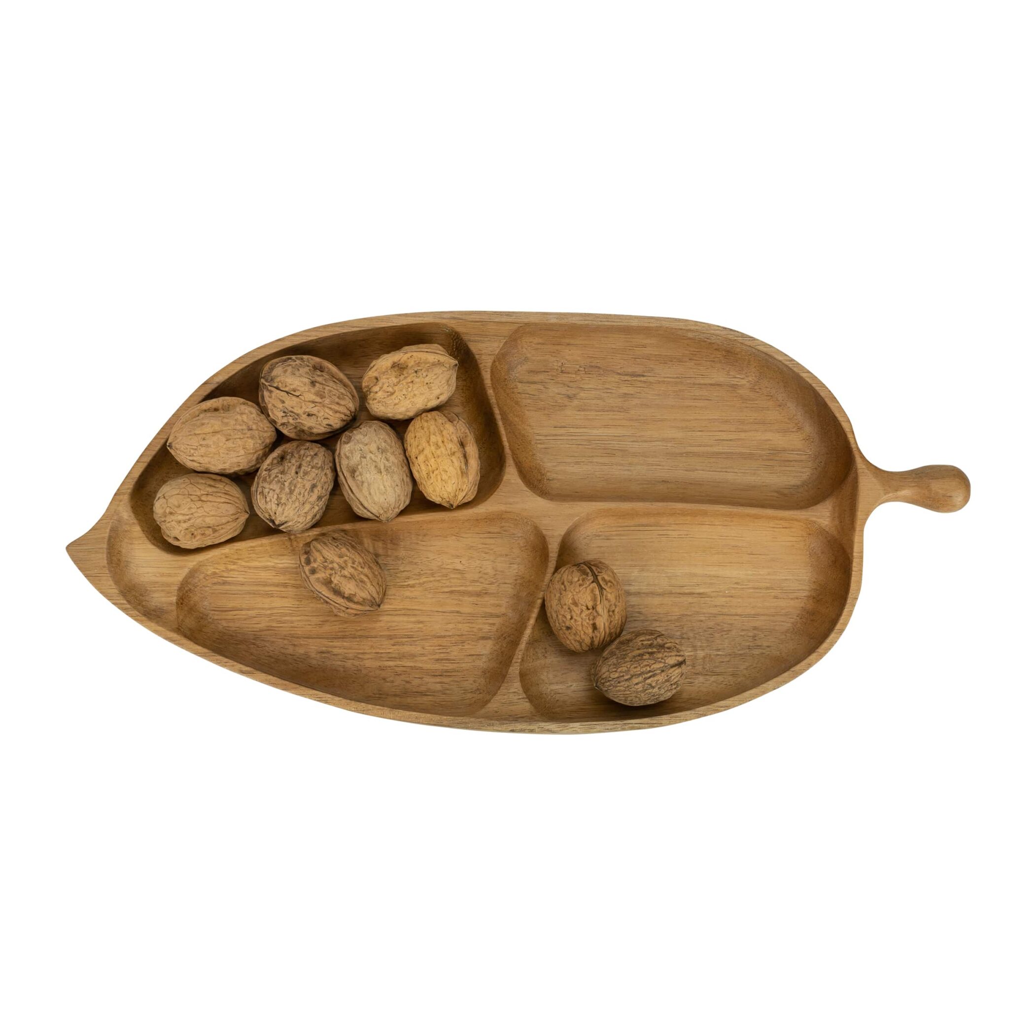 Krumble Serveerplank &ndash; Bladvorm &ndash; Hout