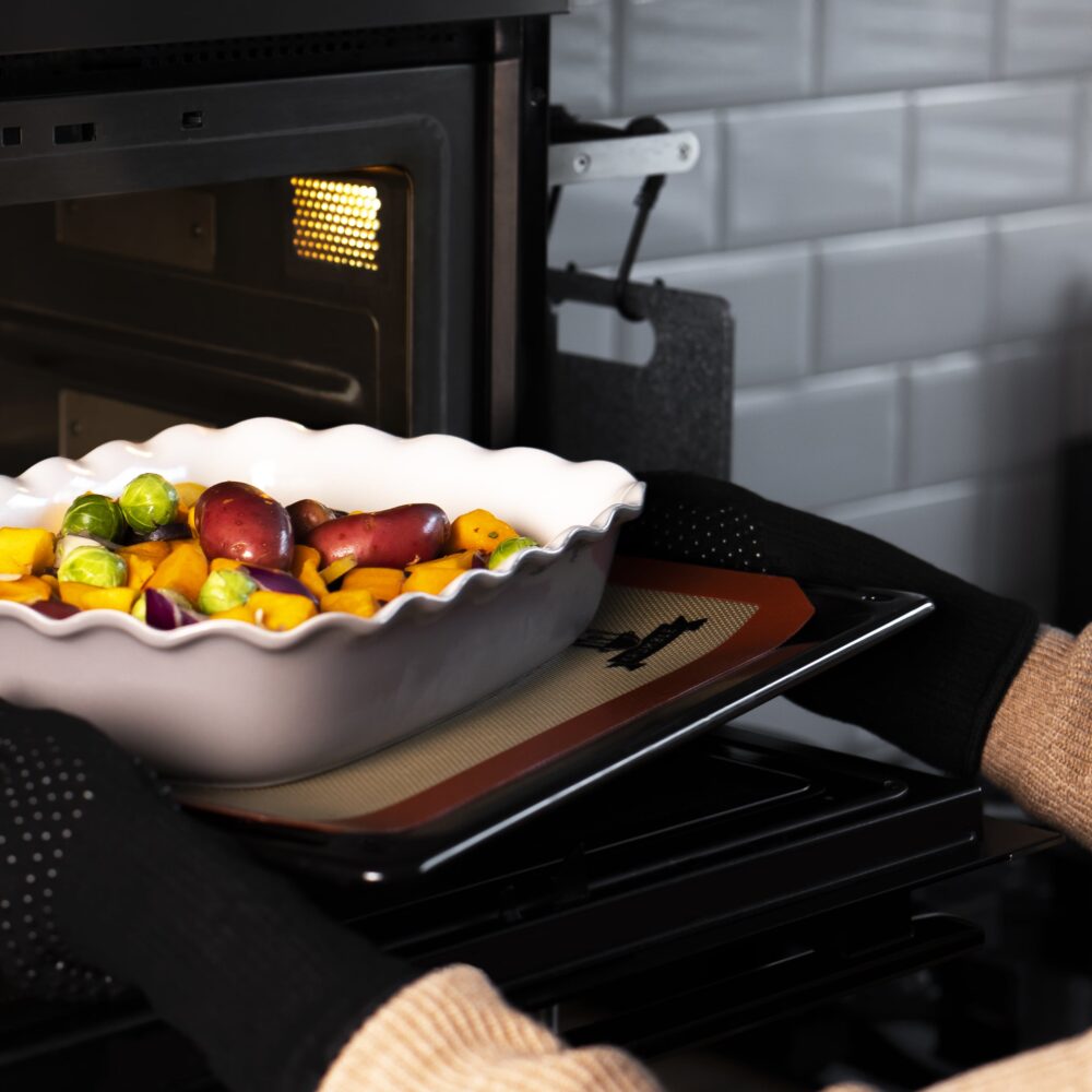 bakken met een bakmat