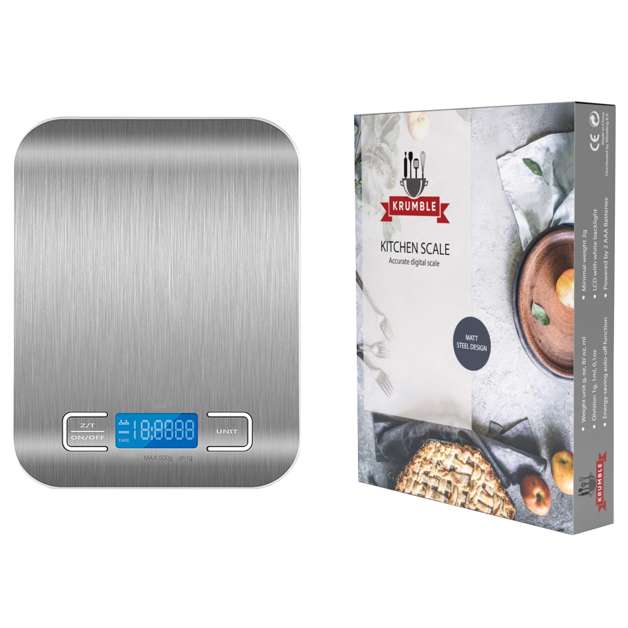 GRAM PRES Voedsel Keuken Schaal Digitale Gewicht Gram en Oz, Professionele Digitale Keuken Voedsel Schaal 1.25 lbs/0.3 g voor Gewichtsverlies Dieet Bakken Koken, IPX6 Waterdicht, LCD-scherm