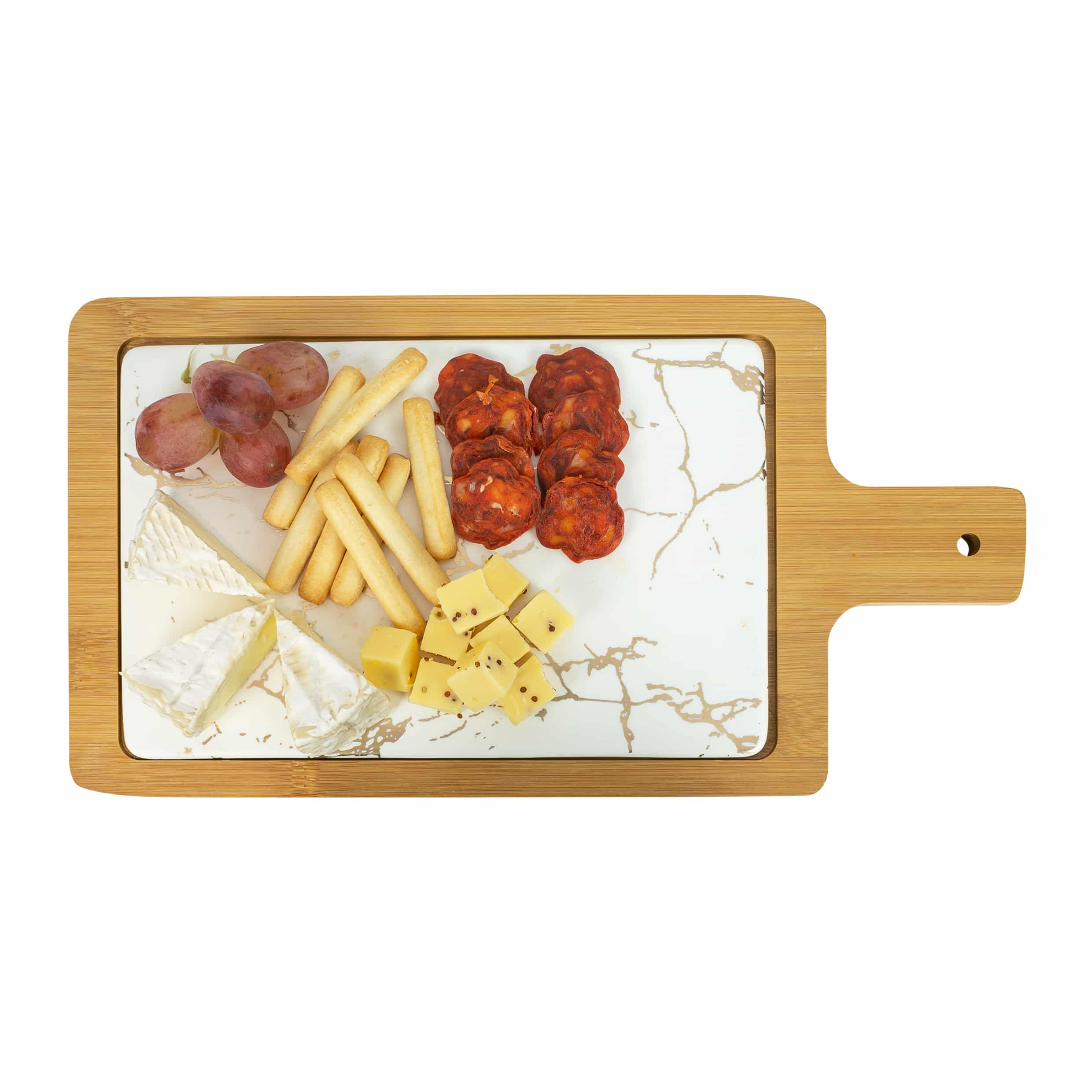 borrelplank hout en wit
