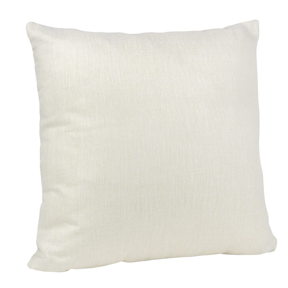 Achterkant van de zwart beige kussen