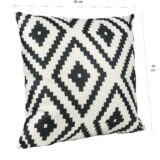 45 x 45 cm kussensloop in het zwart met beige