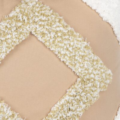 Ruit patronen kussen met franjes