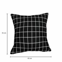 Kussen 45 x 45 zwart met wit