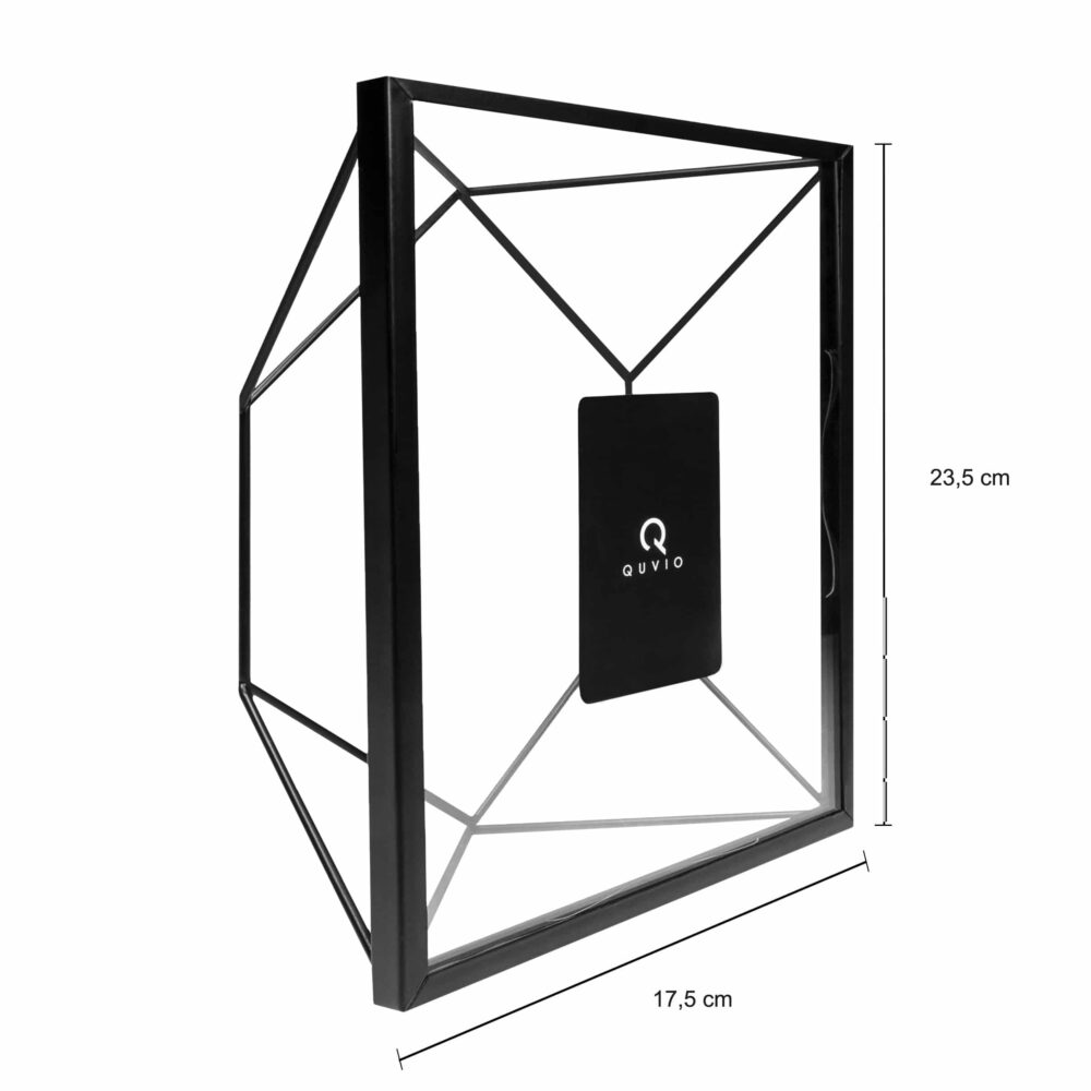 Zwart modern fotolijstje van 17,5 x 23,5 cm
