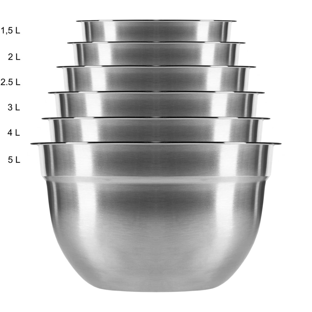 kleine en grote kommen voor beslag set van 6