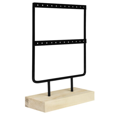 Zwart standaard voor het ophangen van oorbellen