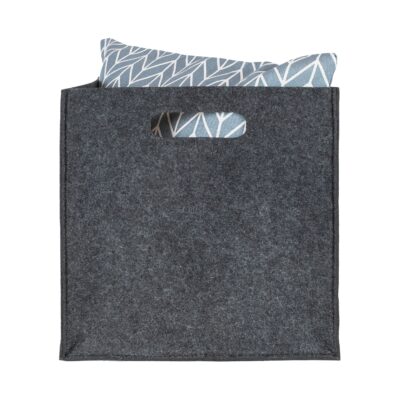 Antraciete opbergbak van vilt