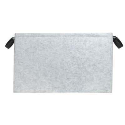 Opbergerdozen in het grijs met zwarte handvaten