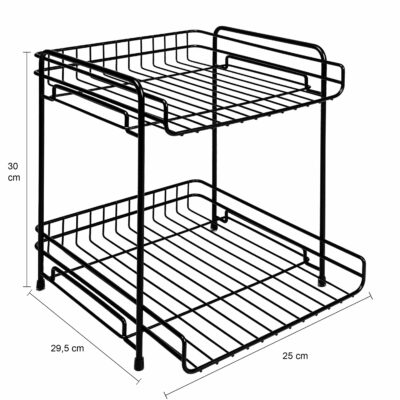 zwart bureaurek van staal