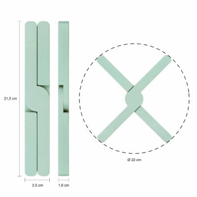 pannenonderzetter opvouwbaar lichtgroen