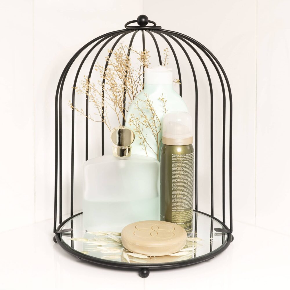 Half open vogelkooi staal voor het opbergen van spullen