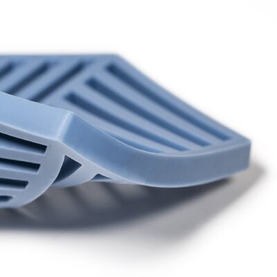 Blauw siliconen flexibele onderzetter