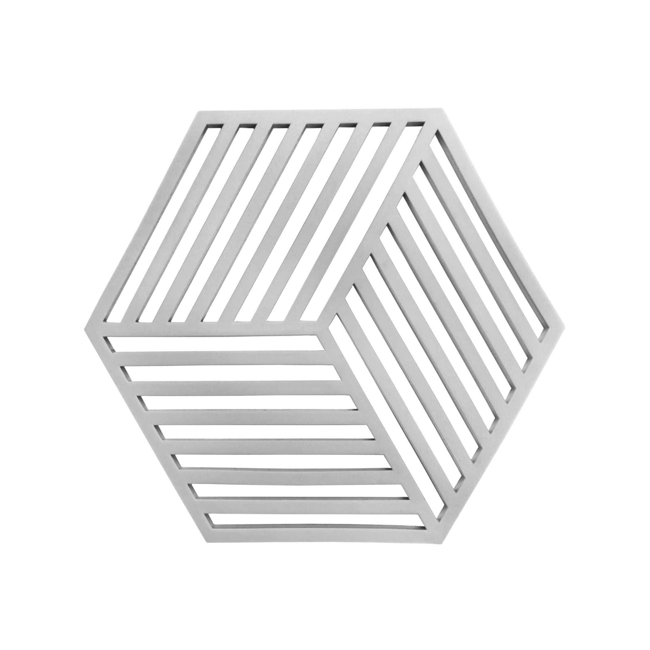 Krumble Pannenonderzetter – Hexagon – 16 x 14 cm – Grijs