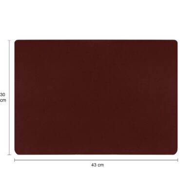 Bordeaux rode placematten in vierkante vorm