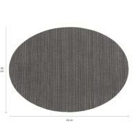 Afmetingen van de grijze placemat 23 x 45 cm