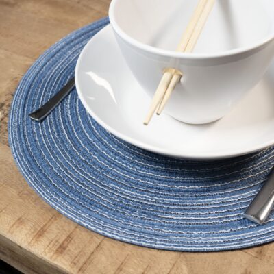 Ronde placemat blauw