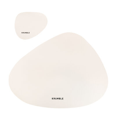 Onderkant Krumble placemat van PU leer in de kleur wit