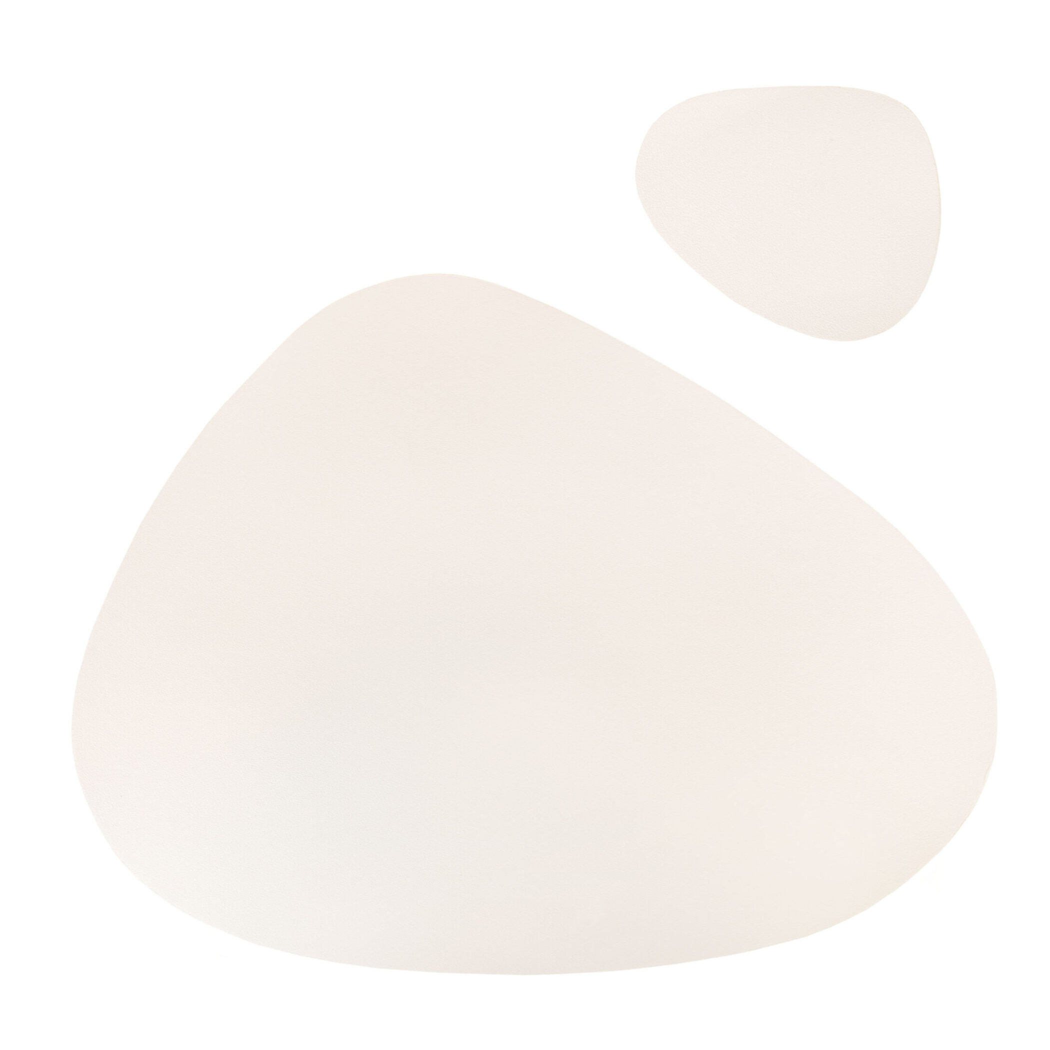 Krumble Placemat en onderzetter set - PU Leer - Wit