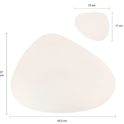 Afmetingen Placemat met onderzetter