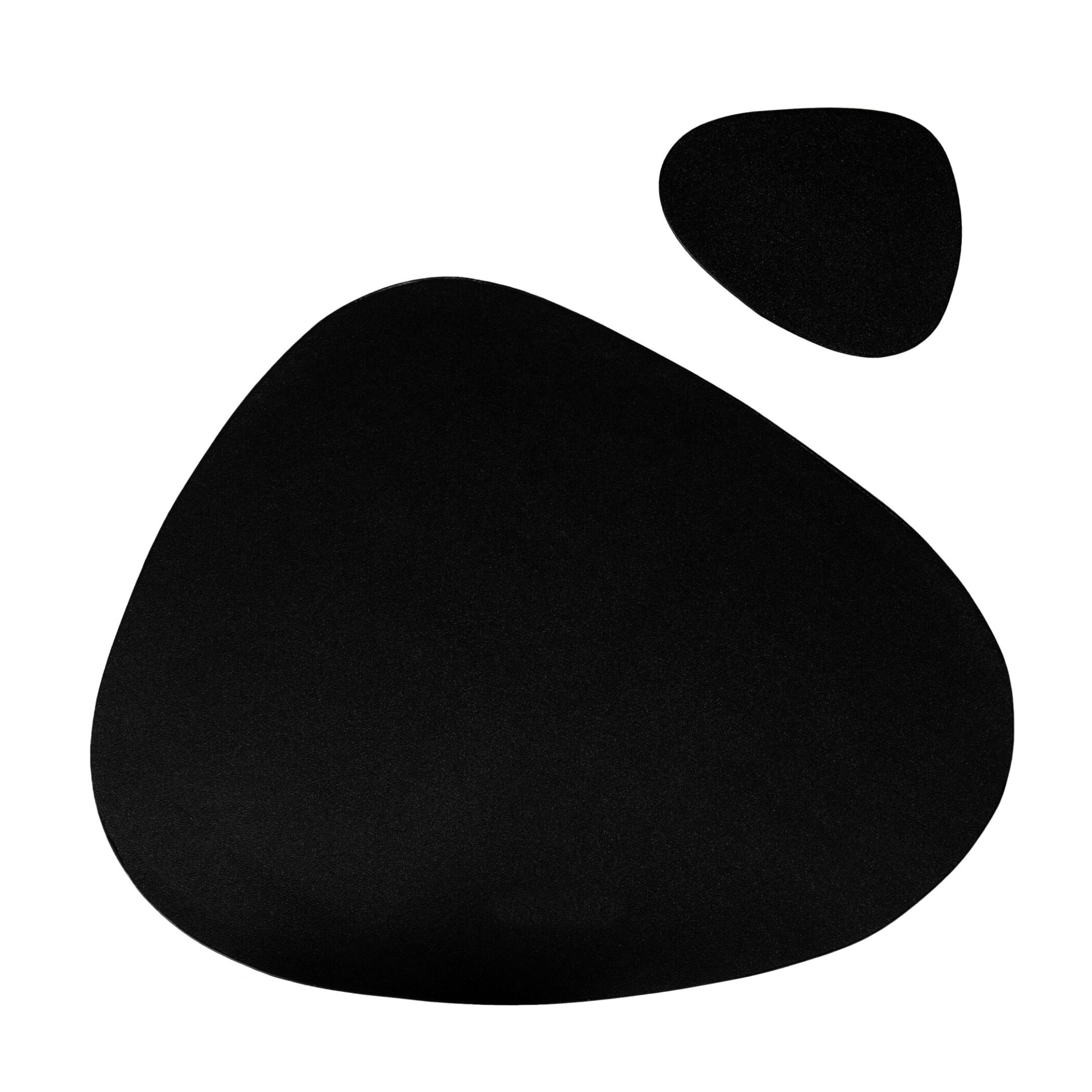 Krumble Placemat en onderzetter set - PU Leer - Zwart