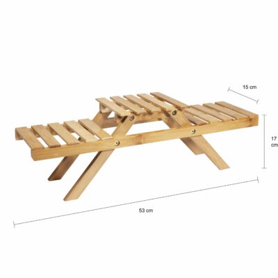 Afmetingen van het decoratief plantenrekje