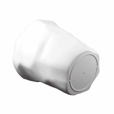 prullenbak gekreukt design in het wit