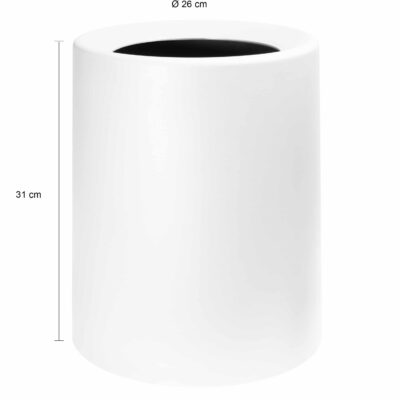 afmetingen witte afvalbak van 12 L